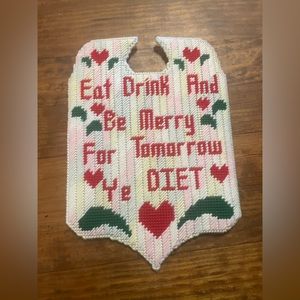 Vintage Christmas Holiday Handmade Wall Hanging